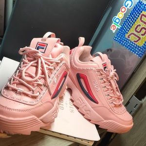 Pastel Pink Fila Disruptors